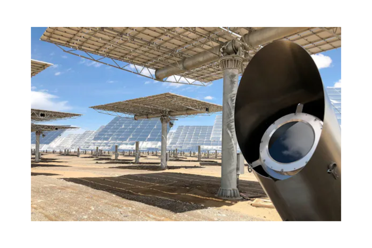 InfraTec thermal camera inside a rugged outdoor enclosure imaging solar panels