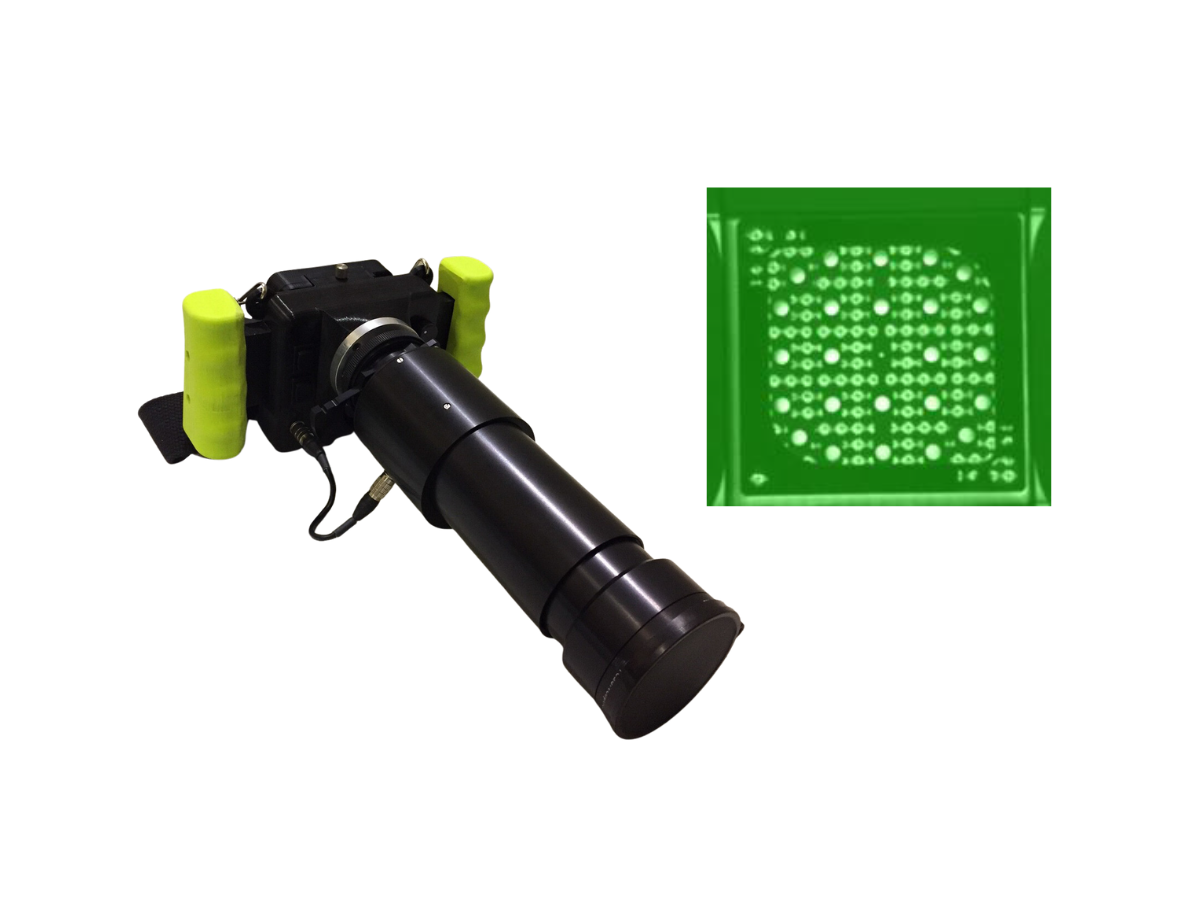 CRIS II with UV Zoom lens mounted and side image of fuel assembly as seen with CRIS II