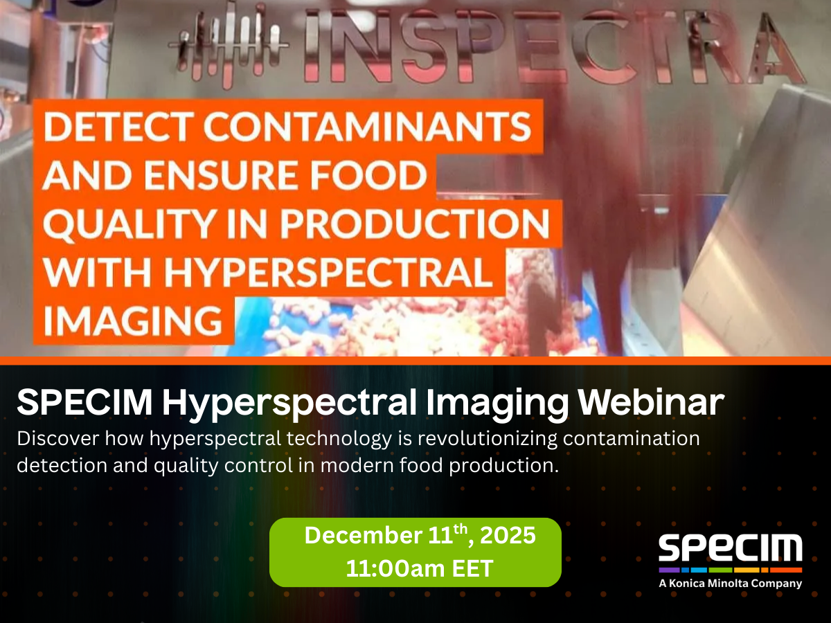Detect contaminants and ensure food quality in production with hyperspectral imaging - webinar
