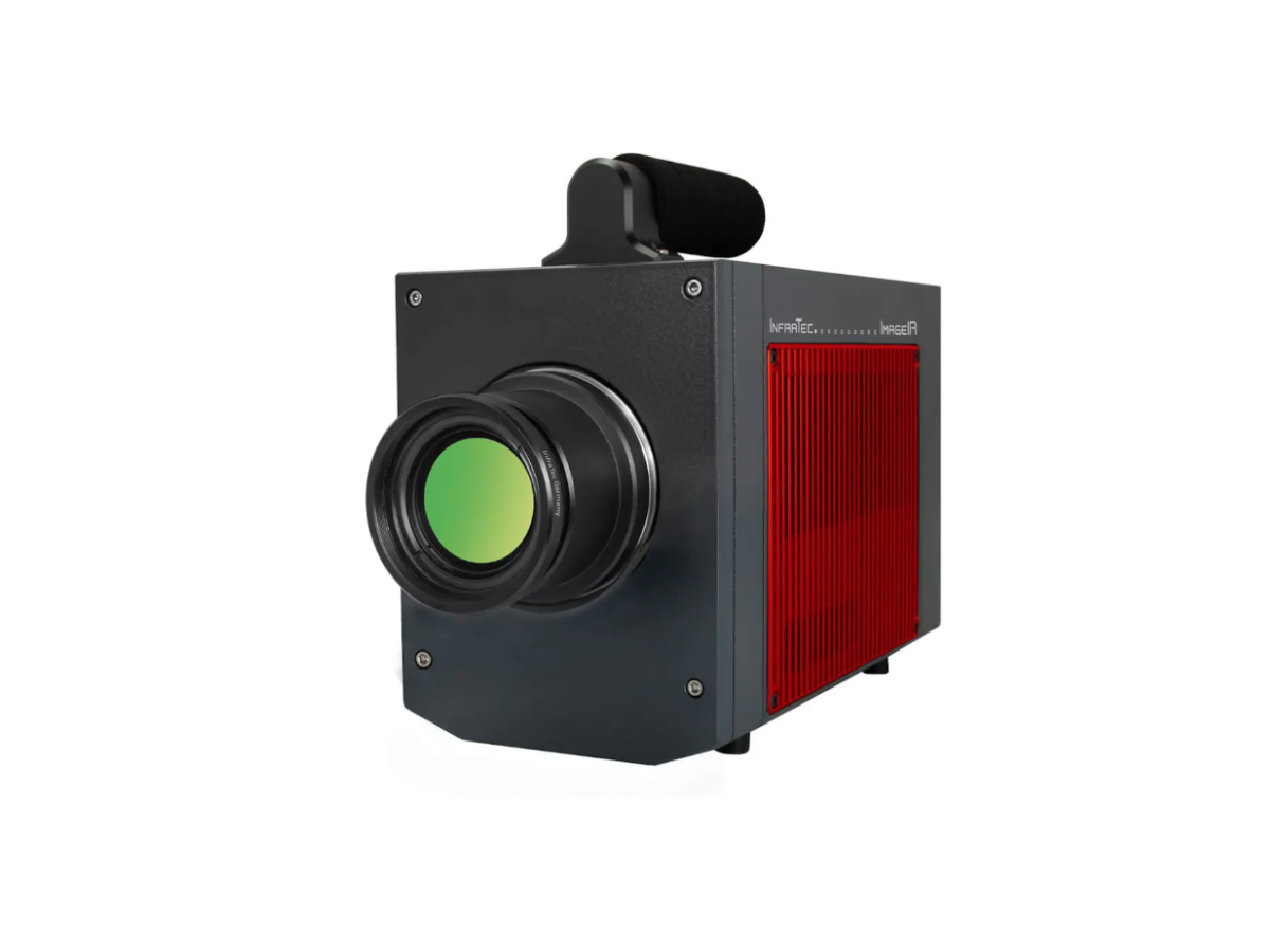 InfraTec ImageIR 9400 hp camera with mounted lens, side view