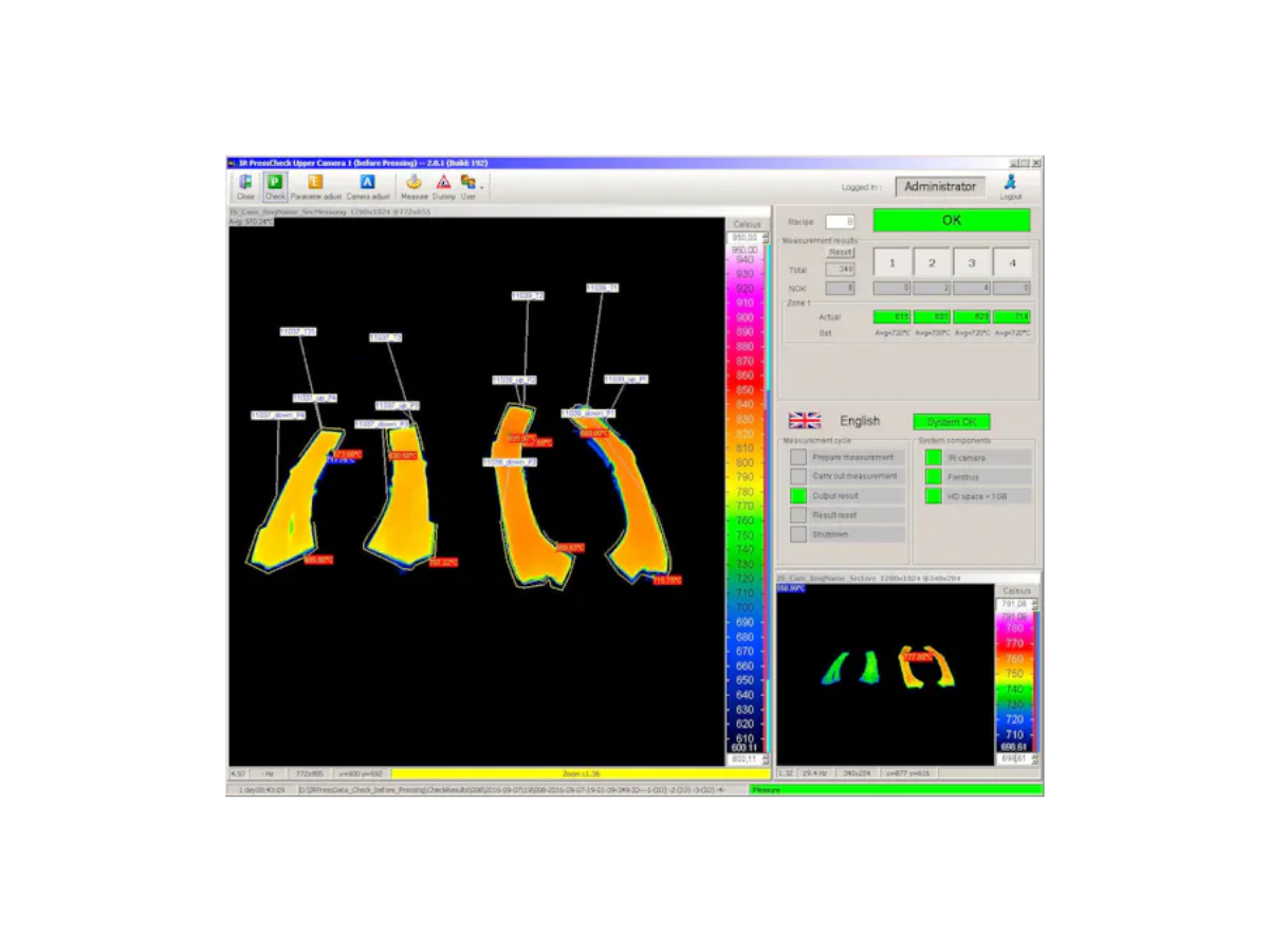 user interface of INDU-SCAN software kit showing key features