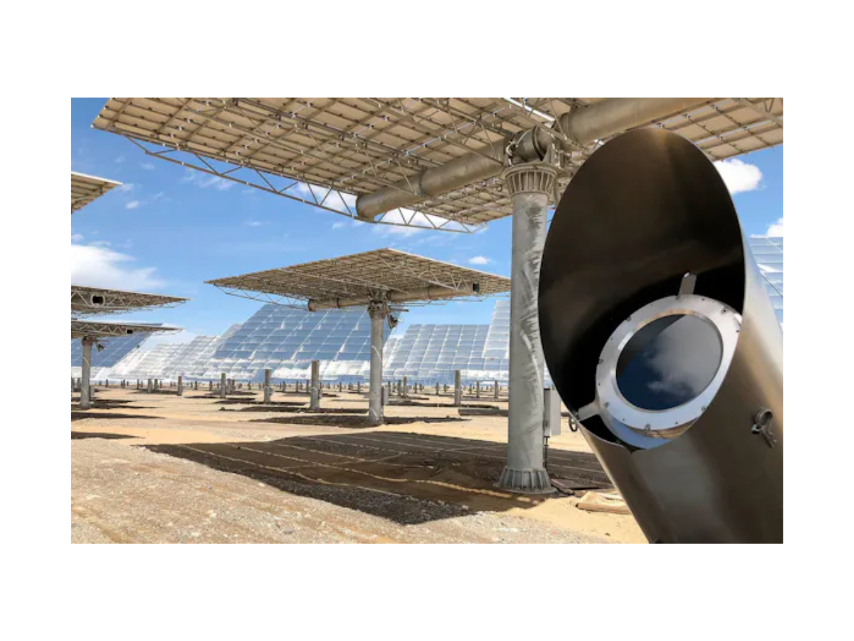 InfraTec thermal camera inside a rugged outdoor enclosure imaging solar panels