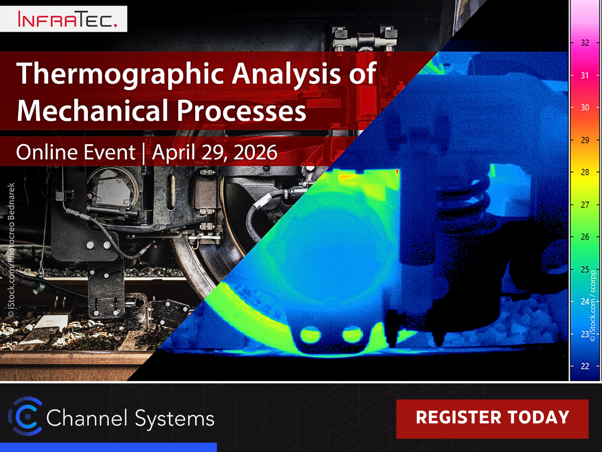 thermal image of a mechanical assembly side by side showing difference in temperature