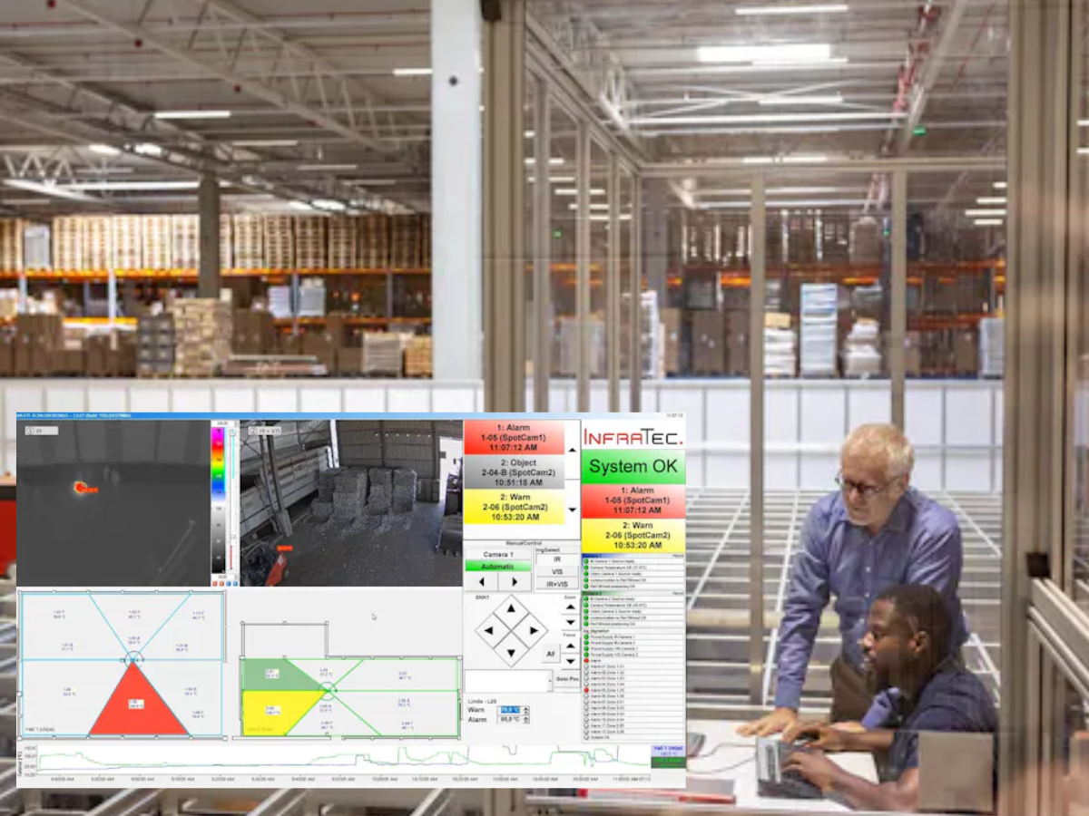 FIRESCAN system in warehouse with software user interface