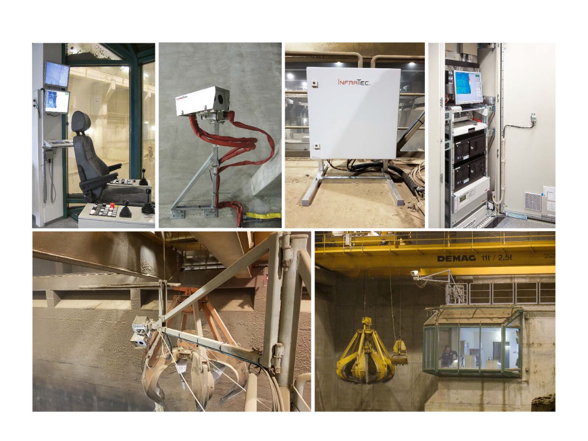 Multiple images of implementations of WASTE SCAN Systems in different environments