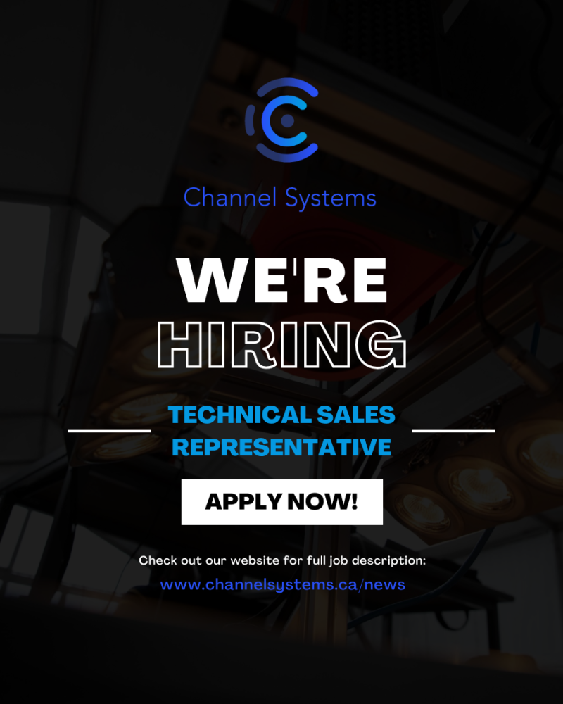 Channel Systems is hiring a technical sales representative, apply now